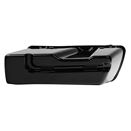 Vivid Black Hard Saddlebags with 6x9 Cut Out Speaker Lids Fit for Harley Touring Road King Street Glide Electra Ultra 2014 (Vivid Black 5# / For 2014-later)