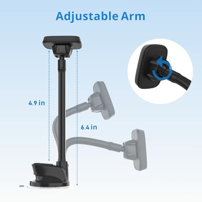Magnetic Car Phone Holder Mount with Flexible Gooseneck Arm