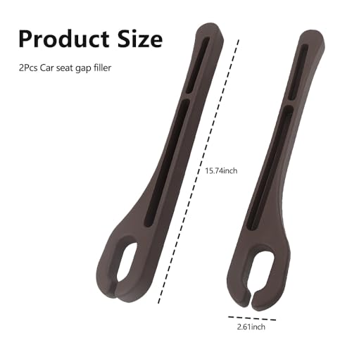 2PCS Car Seat Gap Filler Organizer with Phone Holder (Brown)