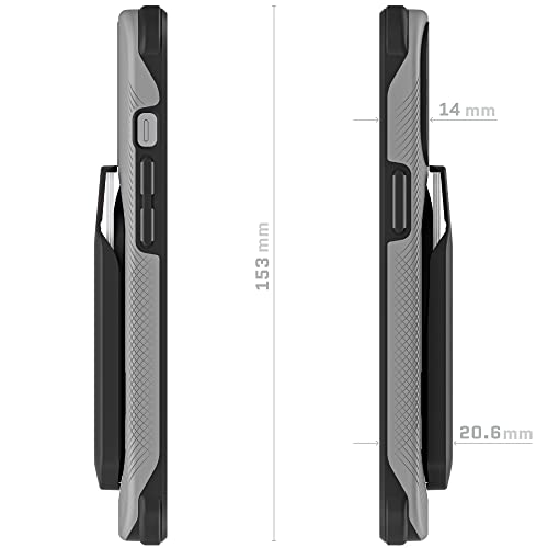 EXEC iPhone 13 Pro Wallet Case with Removable Card Holder for MagSafe Charger and Supports Magnetic Car Vent Mounts Protective Phone Cover Designed for 2021 Apple iPhone13Pro (iPhone 13 Pro / Gray)