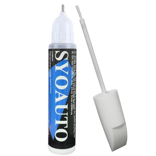 White Touch Up Paint for Cars White Car Touch up Paint Auto Scratch Repair Pen Brush and Tip 2 in 1 Repair Pen 0.4 oz (Pure White)