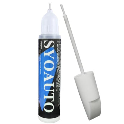 White Touch Up Paint for Cars White Car Touch up Paint Auto Scratch Repair Pen Brush and Tip 2 in 1 Repair Pen 0.4 oz (Pure White)