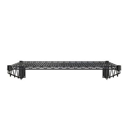24" x 36" Black Epoxy Wire Wall Mount Shelf (Black / 24" x 36")