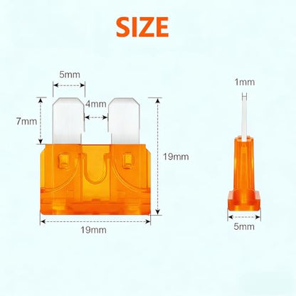 80Pcs) 5 Amp Standard Fuse, 5A Car Blade Fuses for Car/RV/Truck/SUV/Motorcycle/Boat (5A)