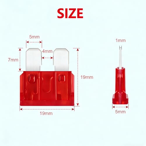 80Pcs) 10 Amp Standard Fuse, 10A Car Blade Fuses for Car/RV/Truck/SUV/Motorcycle/Boat (10A)