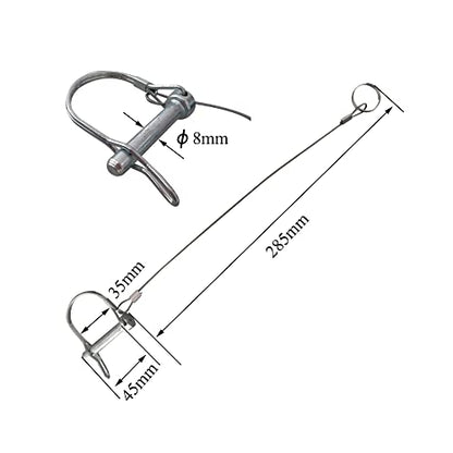 Trailer Coupler Pins with Tethers (5/16"x1-3/4"x5)
