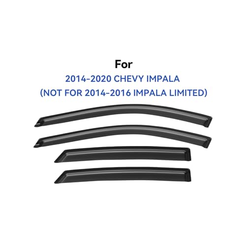 Window Visors Rain Guards for 2014 (2014-2020 Chevy Impala)