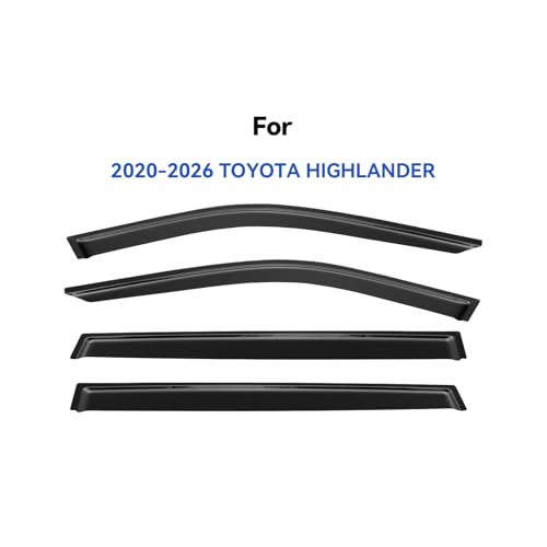Window Visors Rain Guards for 2020 (2020-2026 Toyota Highlander)