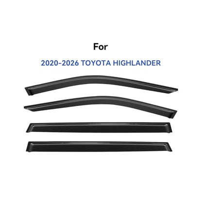 Window Visors Rain Guards for 2020 (2020-2026 Toyota Highlander)