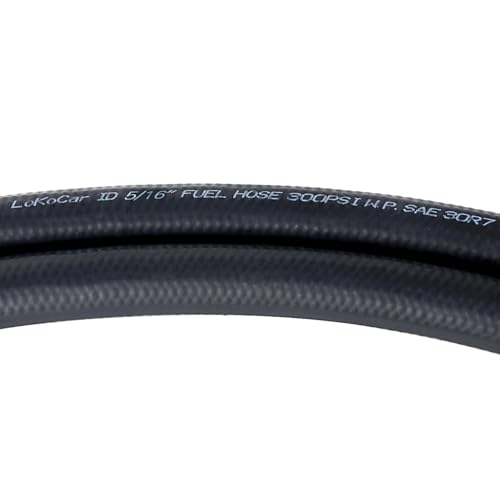 5 16 ID Fuel Hose Line Push Lock NBR Rubber SAE 30R7 300PSI 10ft (5/16" ID 10ft)