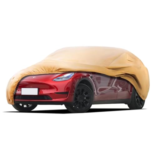 Heavy Duty Outdoor Car Cover Custom Fit for 2020 (Custom Fit Tesla Model Y / brown)