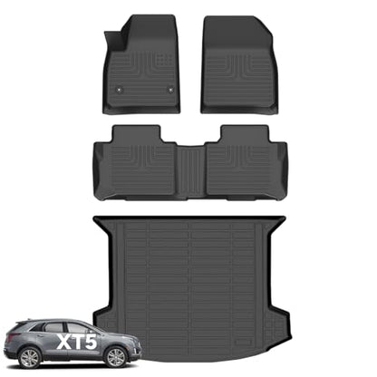 Floor Mats & Cargo Liner for Cadillac XT5 2017 (BLACK)
