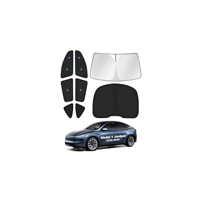 Car Window Shades for 2025 2026 New Tesla Model Y Juniper Accessories with No (FOR | Model Y Juniper 25-26 with Suction)