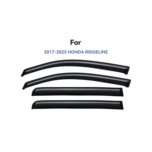 Window Visors Rain Guards for 2017 (2017-2026 Honda Ridgeline)