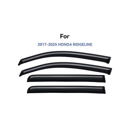 Window Visors Rain Guards for 2017 (2017-2026 Honda Ridgeline)