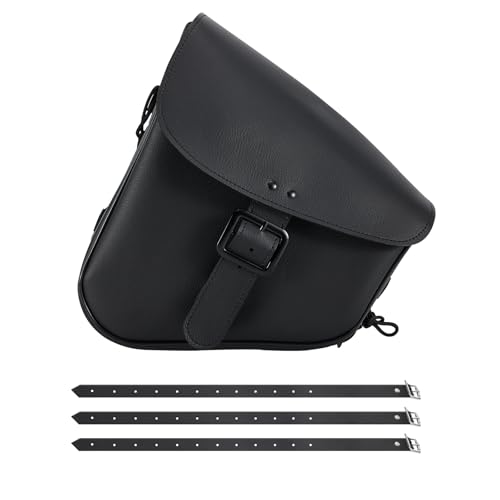Solo Saddle Bags (Black-Single Buckle / Left Side)