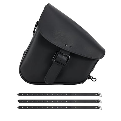 Solo Saddle Bags (Black-Single Buckle / Left Side)