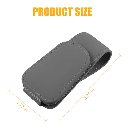 2PCS Sunglasses Holders for Car Sun Visor (2 Pack / Gray/Leather)