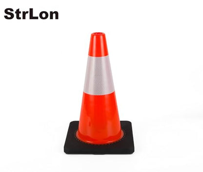 Traffic Cones 18 inch 6 Pack Heavy Duty Safety Cones Orange (18 inch)