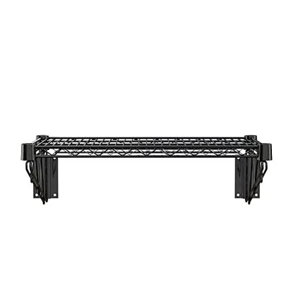 14" x 24" Black Epoxy Wire Wall Mount Shelf (Black / 14" x 24")