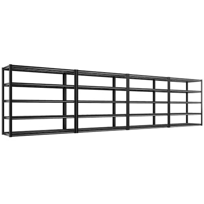 48.2''W Garage Shelving Heavy Duty Metal Shelving 3000LBS Storage Shelves Adjustable Metal Shelves Industrial 5 Tier Garage Shelf for Basement Pantry Warehouse Supermarket (24.2"D x 48.2"W x 72.2"H)