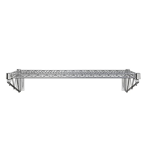 18" x 36" Chrome Wire Wall Mount Shelf (Chrome / 18" x 36")