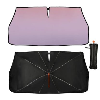 Colorful Car Windshield Sunshade Umbrella Sun Shade Umbrella for Car Foldable Windshield Umbrella Block UV Rays Heat Keep Vehicle Cool for Cars SUV 57"x30" (colorful 2)