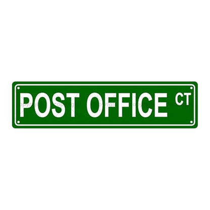 POST OFFICE CT SPACE Metal Tin Street Sign Bar Cafe Garage Cave Home Room Wall Bathroom Farmhouse Garden Porch Patio Decor (POST OFFICE)