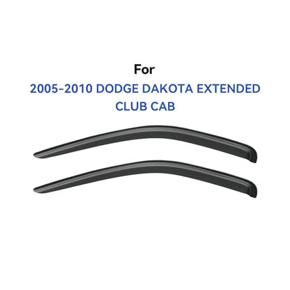 Window Visors Rain Guards for 2005 (2005-2010 Dodge Dakota Extended/Club Cab)