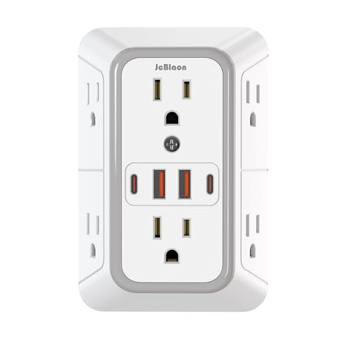 Outlet Extender Surge Protector (White)