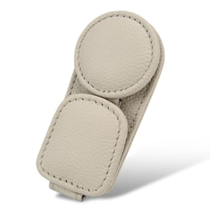 2 Pack Sunglasses Holder for Car Visor (Beige / 2 Pack)