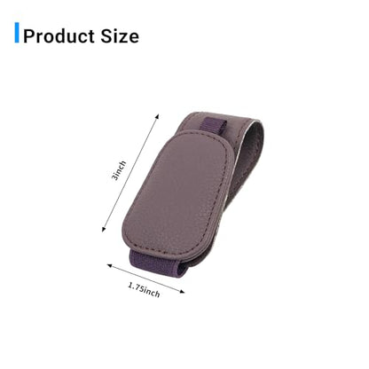 2 Packs Magnetic Sunglass Holder for Car Visor (Purple / 2pcs)