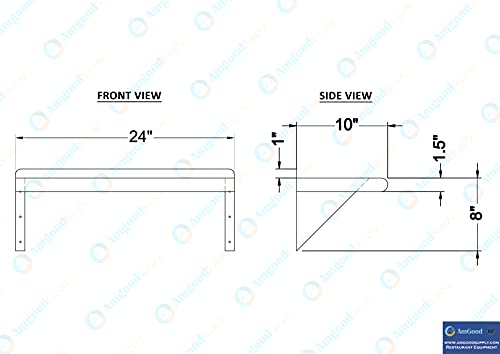 10 in. x 24 in. Stainless Steel Wall Mount Shelf (10 in. x 24 in.)