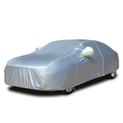 Car Cover for Automobiles Waterproof (Silver / 3XXL：for Sedan(Lenght 191"-200"))