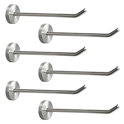 Coat Hooks Wall Mount Hooks for Hanging Hat Hurse Robe (Brushed Nickel / 6 Inch (Wall))