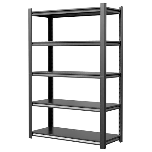 JHYKHG 72" W Storage Shelves (Black / 48"W*24"D*72"H)