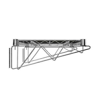18" x 24" Chrome Wire Wall Mount Shelf (Chrome / 18" x 24")
