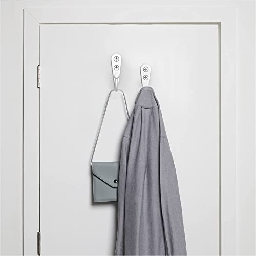 15 Pack White Wall Mount Hooks for Hanging Coats & Towels (15PCS White Hooks)