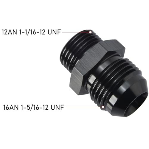 16AN Male Flare to 12AN ORB O (16AN to 12AN ORB / Black - 1PC)