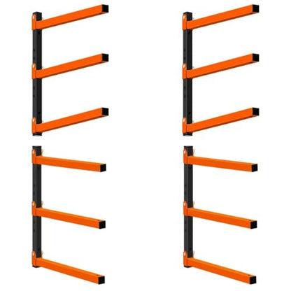 Heavy Duty Wall Mounted Lumber Storage Rack (4pack)