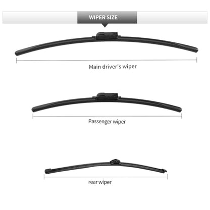 Front and Rear Windshield Wipers for BMW X1 2016 (For BMW X1 / 2016-2022)