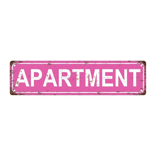 APARTMENT SPACE Metal Tin Street Sign Bar Cafe Garage Cave Home Room Wall Bathroom Farmhouse Garden Porch Patio Decor (APARTMENT)