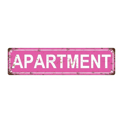 APARTMENT SPACE Metal Tin Street Sign Bar Cafe Garage Cave Home Room Wall Bathroom Farmhouse Garden Porch Patio Decor (APARTMENT)