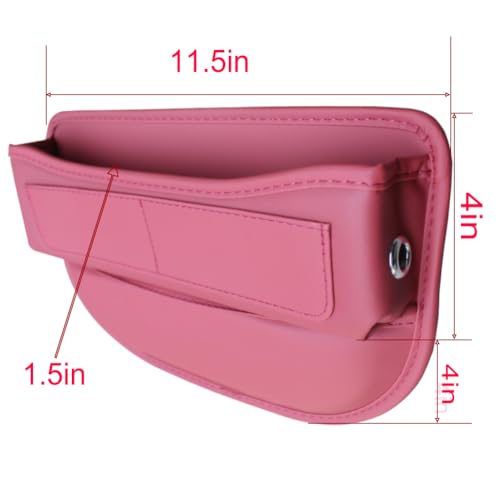 Seat Gap Organizer Car Seat Console Organizer Front Seat Side Storage Bag Center Console Side Pocket Car Seat Crevice Storage Seat Gap Filler Between Seat Storage Pouch（Red） (red)