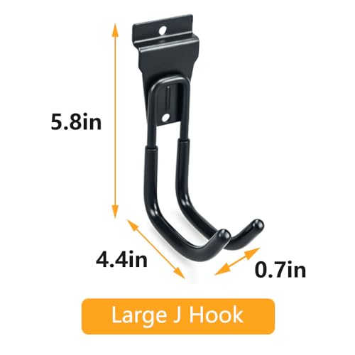Slatwall Hooks Heavy Duty Large J Slat Wall Accessories (Large J Hooks 10pc)