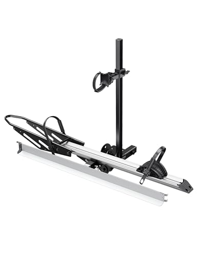 Single 1 Ebike Rack Hitch Mount with Ramp Foldable Bike Carrier 100 lbs. Capacity for Cars SUV Truck Trailer and RV (100 lbs 1 E-Bike Rack Foldable with Ramp)