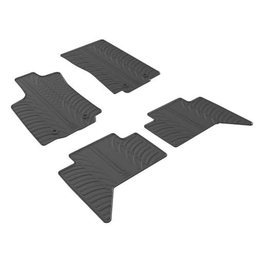 Rubber Floor Mats for Toyota Tacoma Double Cab 2016 (Tacoma Double Cab 2016-2023 / Floor Mat)