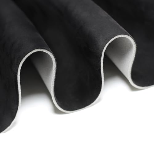 Suede Headliner Fabric with Foam Backing (Black / 54"L×60"W)