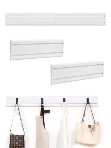 Slatwall Panels Garage Tool Organizer Wall Mount Garage Slat Wall Storage Systems (White / 2pcs-2ftx0.6ft)
