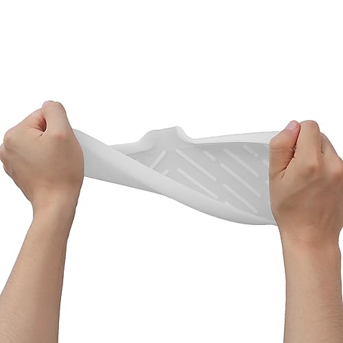 Silicone Soap Dish with Drain Spout (Translucent / L(12"×4"))